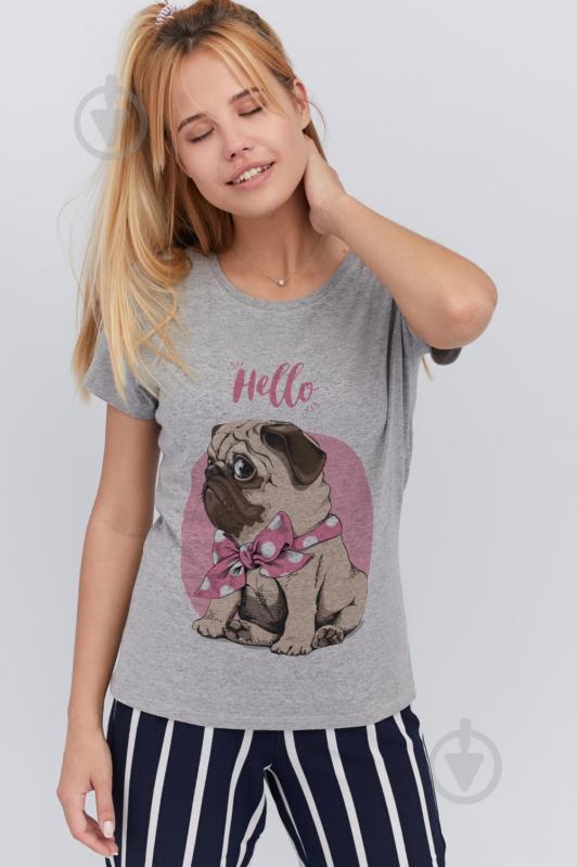 Футболка YAPPI Basic WG1068 р.L серый - фото 1