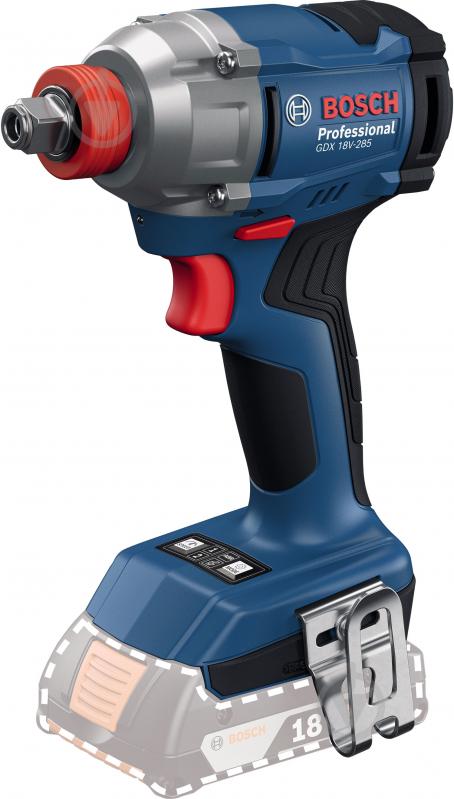 Гайковерт ударный аккумуляторный Bosch Professional GDX 18V-285+ (Кейс + 2х аккумуляторы 18V 2,0Ah + Зарядное устройство) 06019N2122 - фото 3