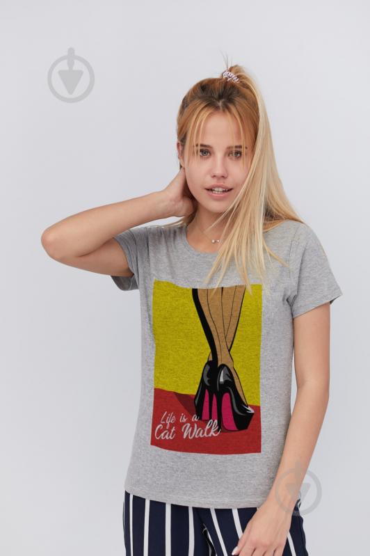 Футболка YAPPI Basic WG1086 р.XL серый - фото 1