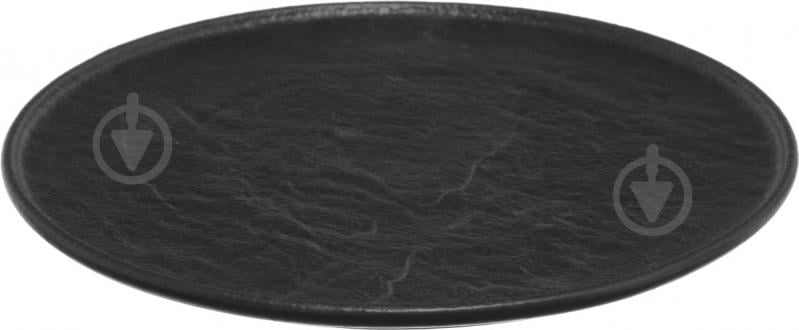 Блюдо круглое Fiora Lavastone Black 22 см - фото 2