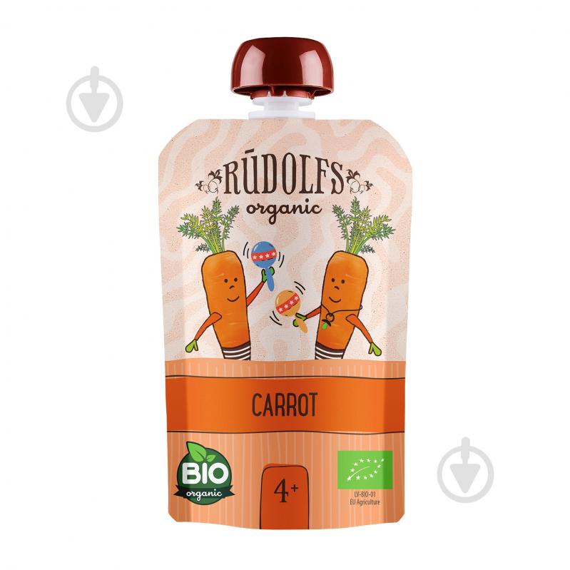 Пюре овощное Rudolfs organic Морковь 4+ 90 г - фото 1 Пюре овощное Rudolfs organic Морковь 4+ 90 г - фото 1