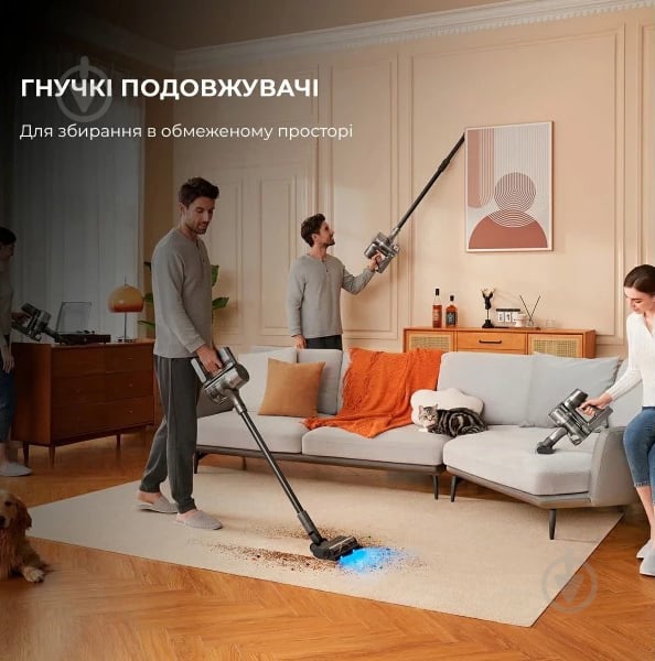 Пилосос Xiaomi Dreame Cordless Vacuum Cleaner R20 grey - фото 11