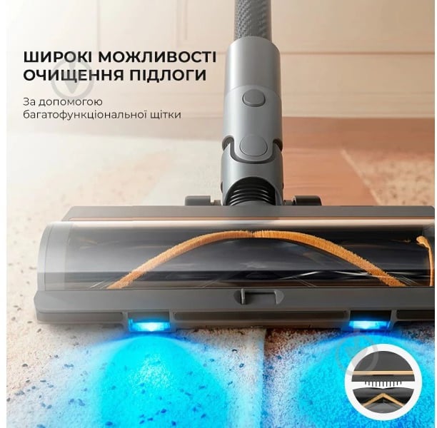 Пилосос Xiaomi Dreame Cordless Vacuum Cleaner R20 grey - фото 12