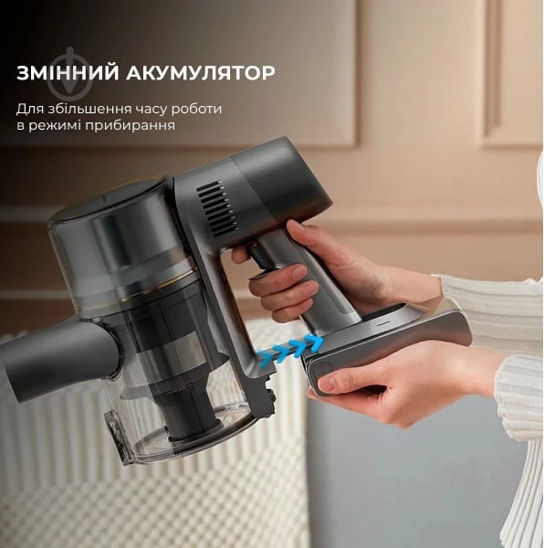 Пилосос Xiaomi Dreame Cordless Vacuum Cleaner R20 grey - фото 4