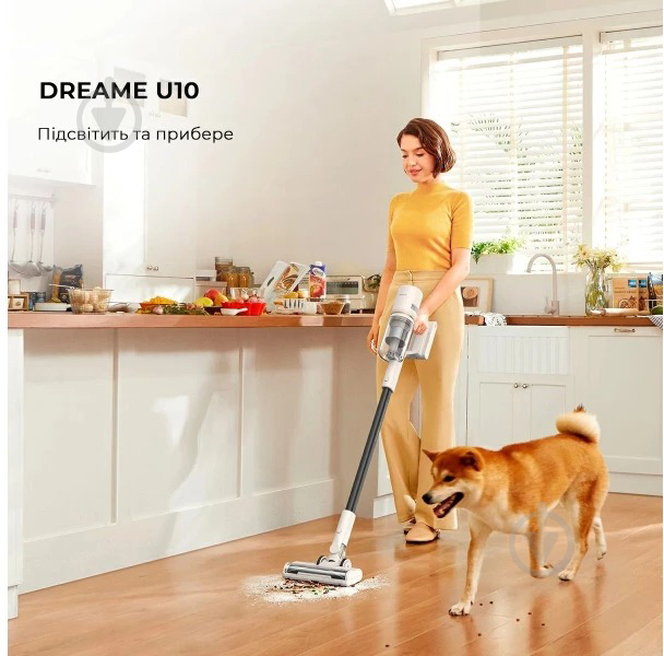 Пилосос Xiaomi Dreame Cordless Vacuum Cleaner U10 (1042152) white - фото 11