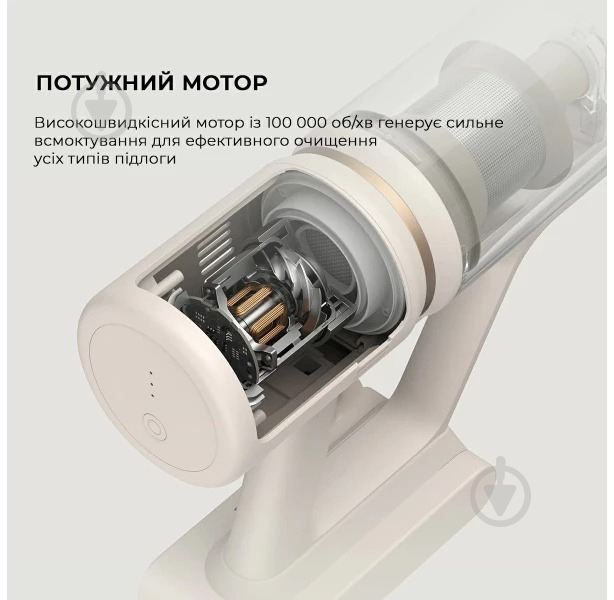 Пилосос Xiaomi Dreame Cordless Vacuum Cleaner U10 (1042152) white - фото 13