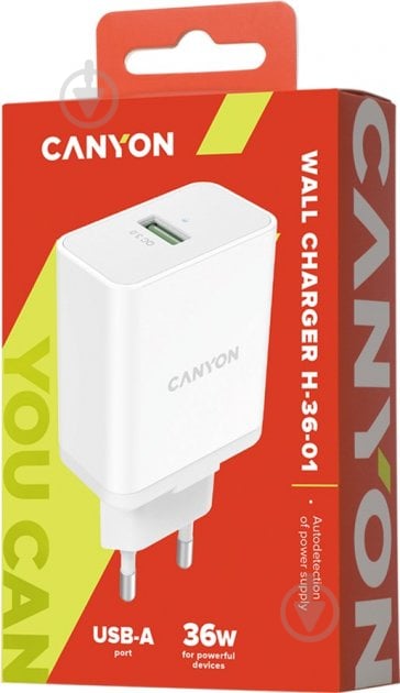 Зарядное устройство Canyon H-36-01 Quick Charge 3.0 - фото 4