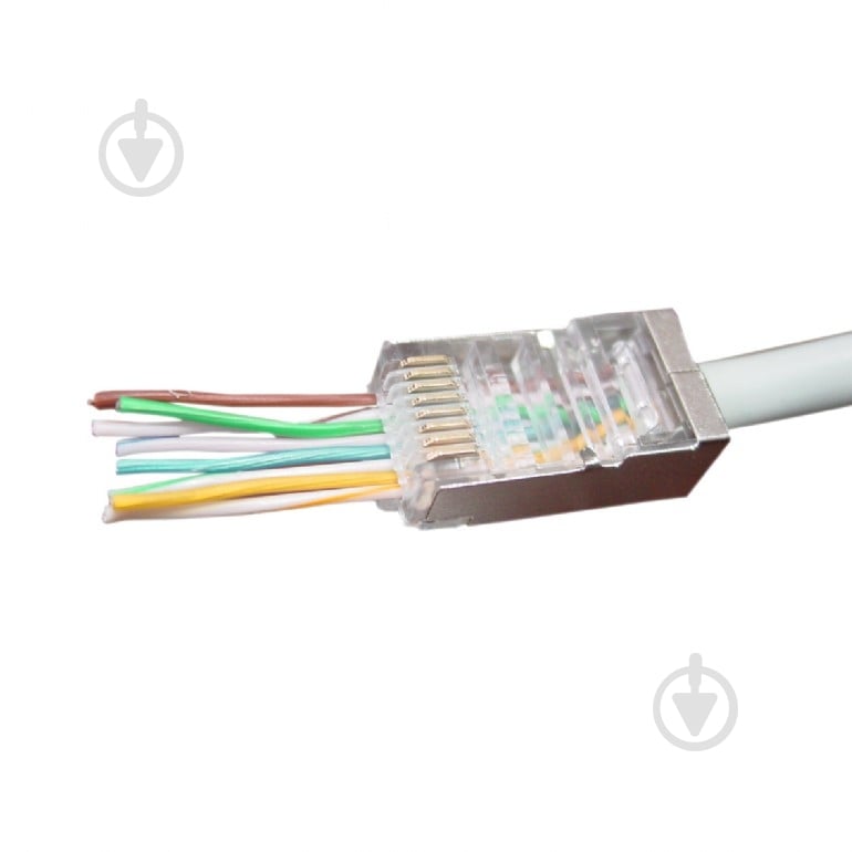 Коннектор Cablexpert LC-PTF-01/100,. 8P8C, CAT-5e, FTP, со сквозными отверстиями (100 шт.) - фото 2 Коннектор Cablexpert LC-PTF-01/100,. 8P8C, CAT-5e, FTP, со сквозными отверстиями (100 шт.) - фото 2