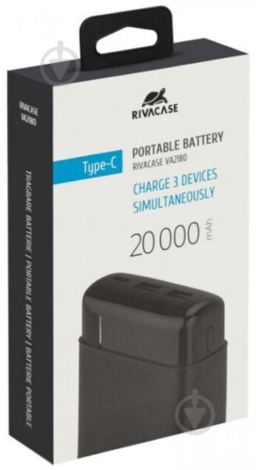 Повербанк RivaCase VA2180 20000 mAh black (967655) - фото 11