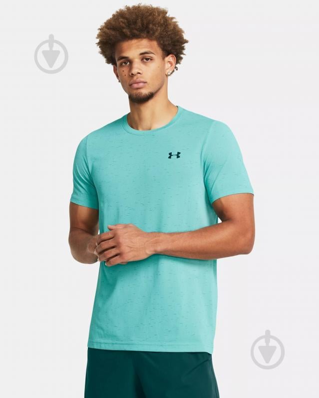 Футболка Under Armour UA VANISH SEAMLESS SS 1382801-482 р.2XL бирюзовый - фото 1