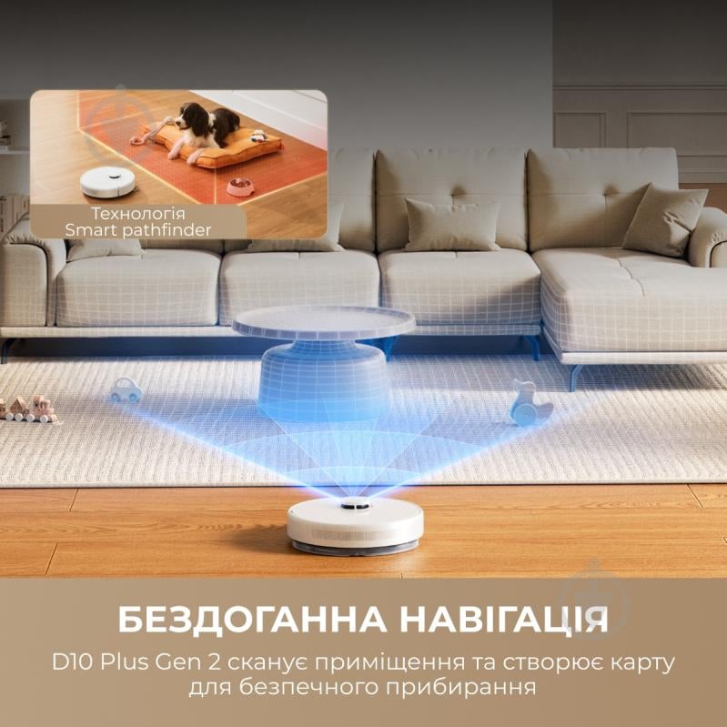 Робот-пылесос DREAME D10 Plus Gen 2 white - фото 14