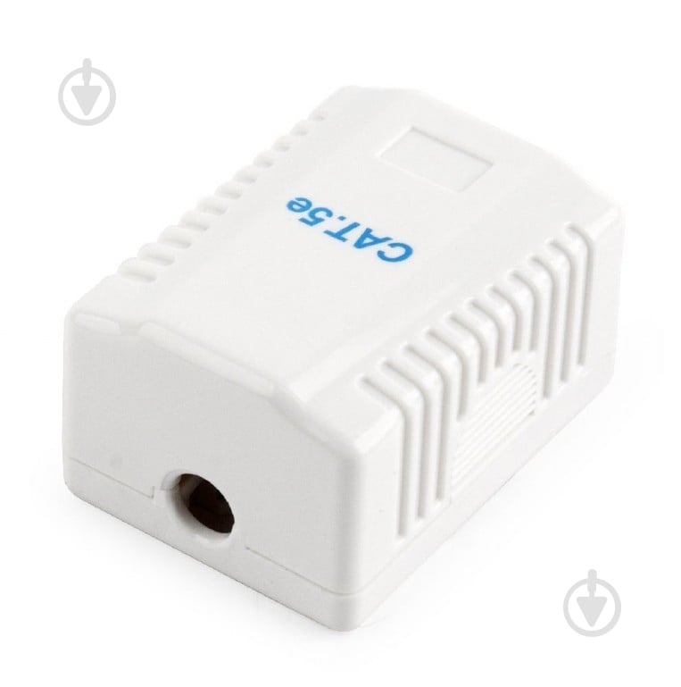 Розетка комп’ютерна однопортова з екраном RJ-45, 5Е cat IP20 білий NCAC-1F5E-01 - фото 1