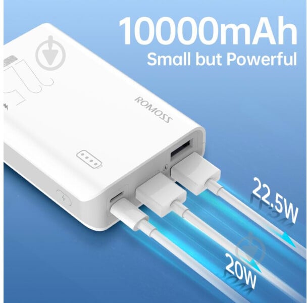 Повербанк Romoss Sense4SF PPH10-15101133H 10000 mAh white (967661) - фото 7