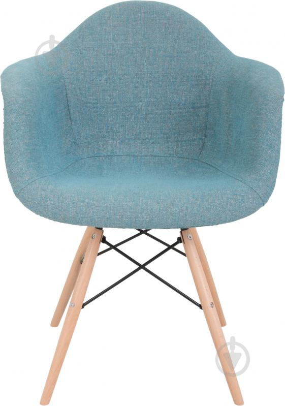 Стул обеденный АС-018WB бежевый/голубой - фото 2