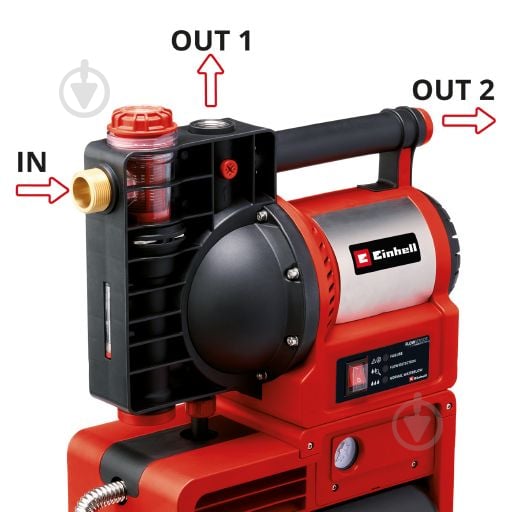 Einhell Станція насосна, 1200 Вт, 4600 л/ч, 5,0 бар, 20 л - фото 2