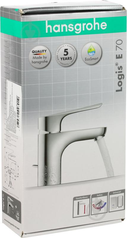 Змішувач для умивальника Hansgrohe Logis E 70 71160000 - фото 3