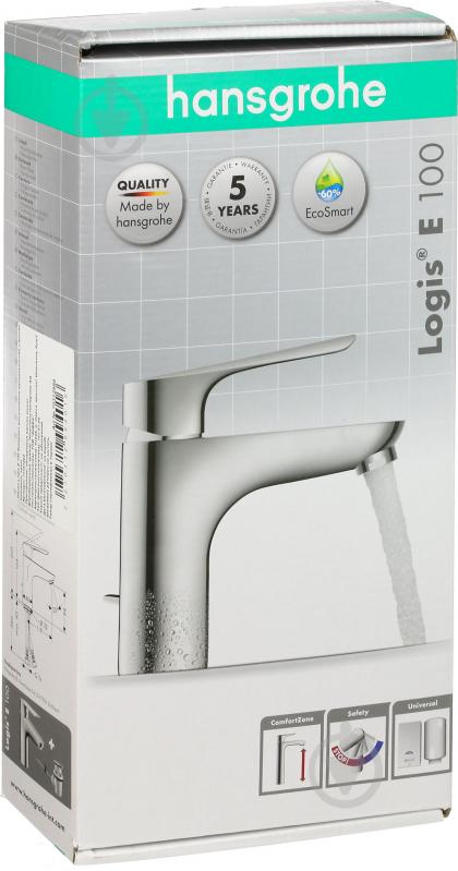 Змішувач для умивальника Hansgrohe Logis E 100 71161000 - фото 3