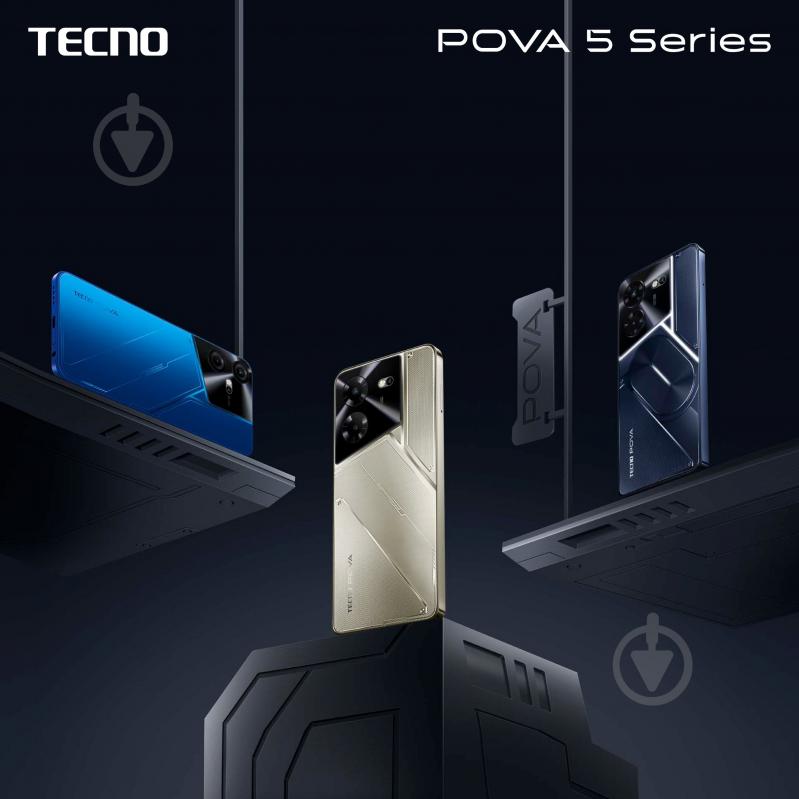 Смартфон Tecno POVA 5 (LH7n) 8/128GB amber gold (4894947000478) - фото 11