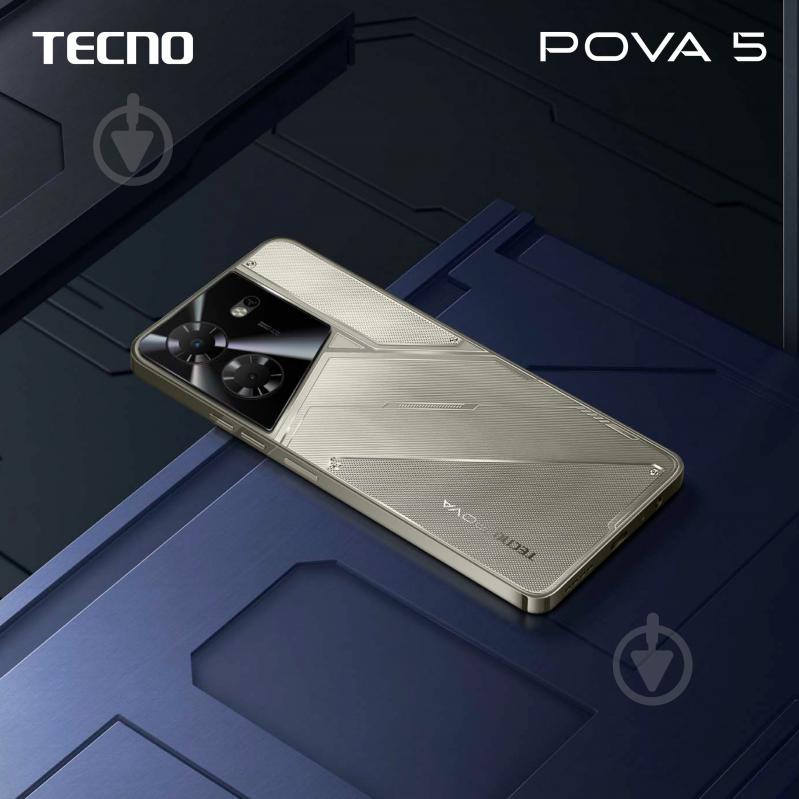 Смартфон Tecno POVA 5 (LH7n) 8/128GB amber gold (4894947000478) - фото 8