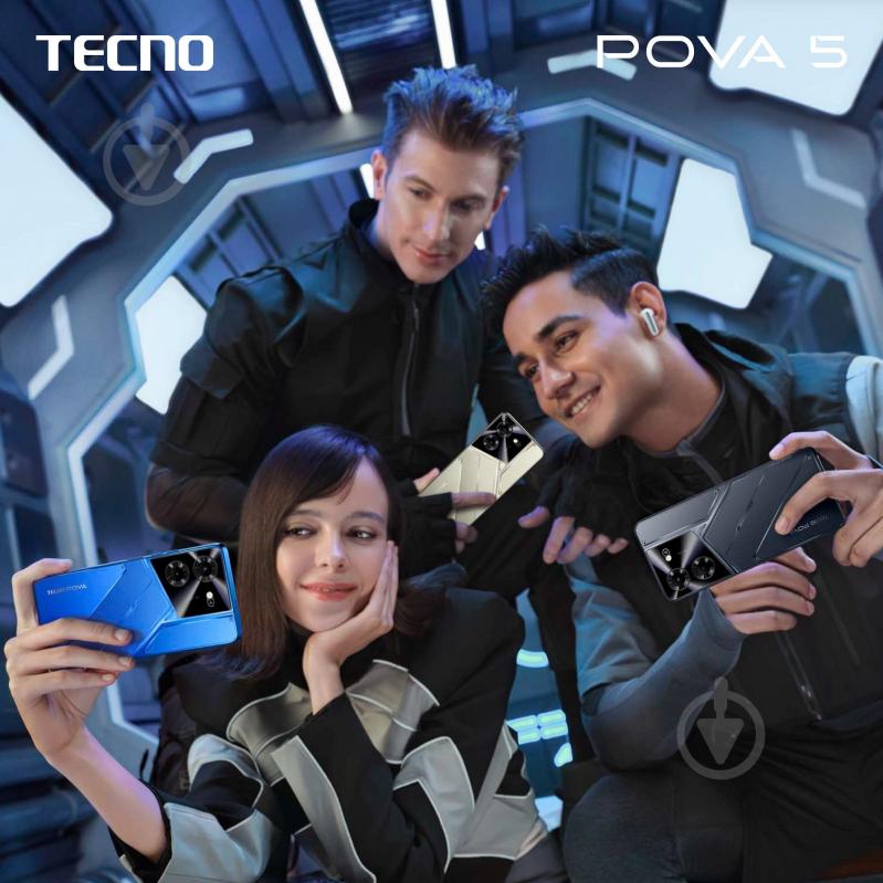 Смартфон Tecno POVA 5 (LH7n) 8/128GB mecha black (4894947000492) - фото 14