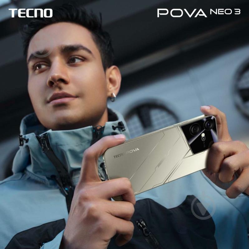 Смартфон Tecno POVA NEO 3 (LH6n) 4/128GB amber gold (4894947005312) - фото 8