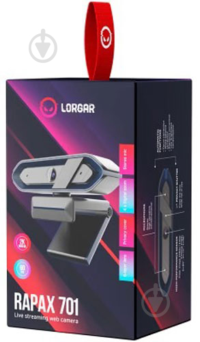 Веб-камера LORGAR Rapax 701 Streaming 2K Blue (LRG-SC701BL) - фото 6