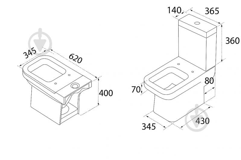 Унитаз-компакт CeraStyle Noura - фото 9