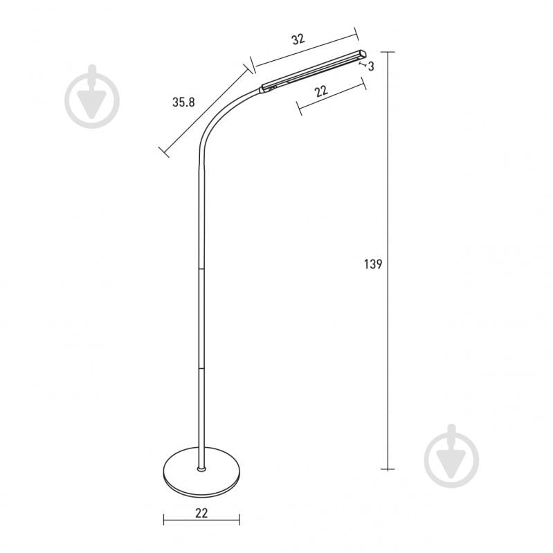 Торшер Eurolamp LED dimmable 7 Вт белый - фото 3