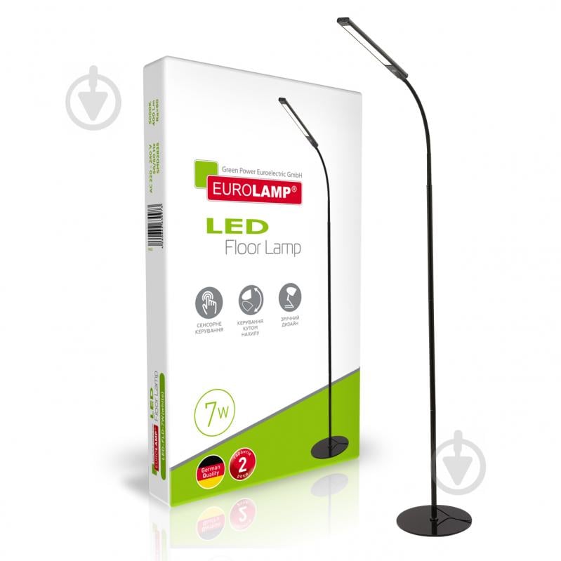 Торшер Eurolamp LED dimmable 7 Вт чорний - фото 1