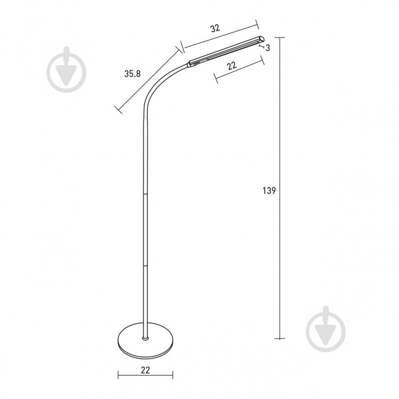 Торшер Eurolamp LED dimmable 7 Вт чорний - фото 3