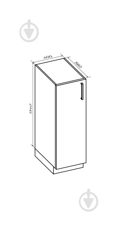 Шкаф-пенал LuxeForm с полками 400x1440x560 мм графит - фото 2 Шкаф-пенал LuxeForm с полками 400x1440x560 мм графит - фото 2