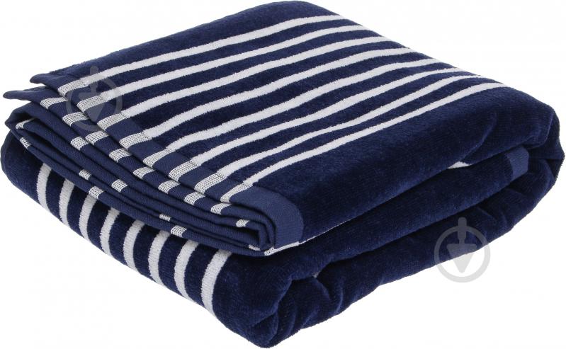 Полотенце пляжное Stripe 86x160 см темно-синий Mundotextil - фото 2