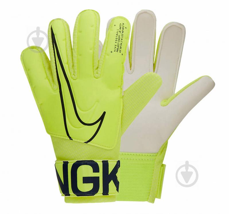 Вратарские перчатки Nike NK GK MATCH JR-FA19 р. 3 желтый GS3883-702 - фото 1