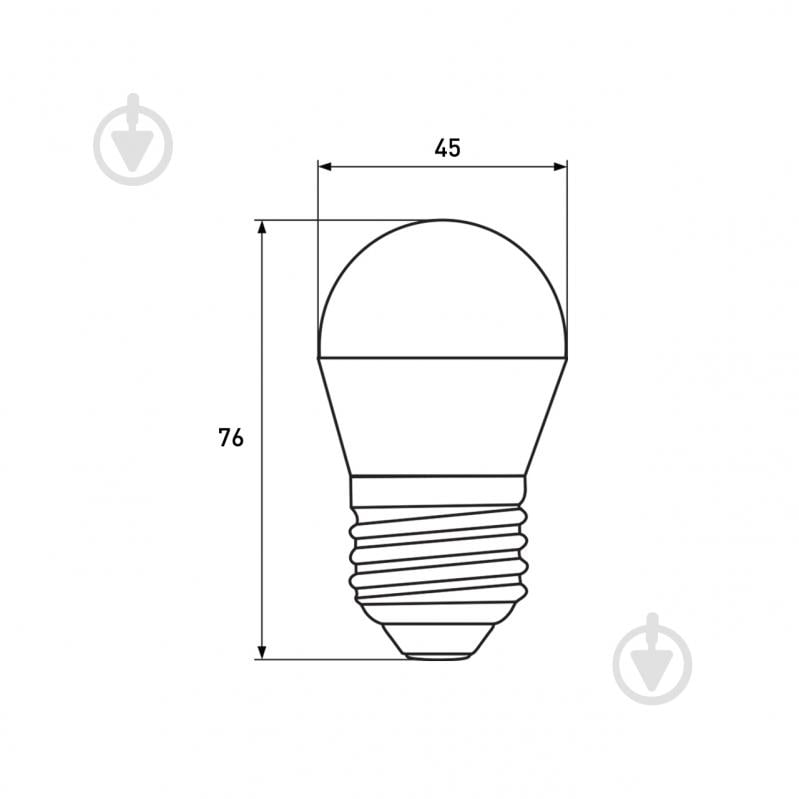 Лампа світлодіодна Eurolamp 2 шт. G45 5 Вт E27 3000 К 220 В жовта MLP-LED-G45-05273(Amber) - фото 3