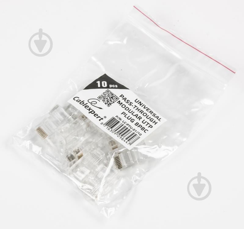 Коннектор Cablexpert LC-PTU-01/10, со сквозными отверстиями 8P8C, CAT-5e, UTP - фото 3