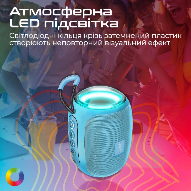 Акустическая система Promate Capsule-3 5W 1.0 blue (capsule-3.blue) - фото 3