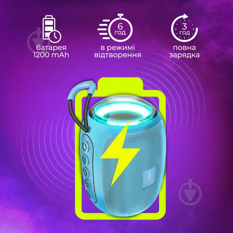 Акустическая система Promate Capsule-3 5W 1.0 blue (capsule-3.blue) - фото 4