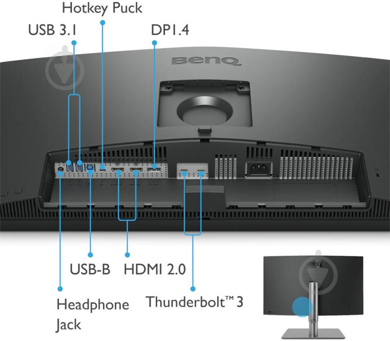 Монітор BenQ PD2725U 27" (9H.LJXLA.TBE) - фото 10