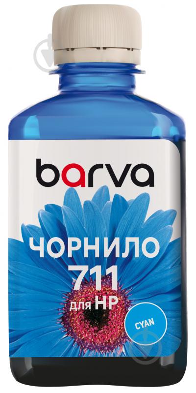 Чорнило Barva для HP 711 C спеціальне 180 мл (H711-858) блакитний - фото 1