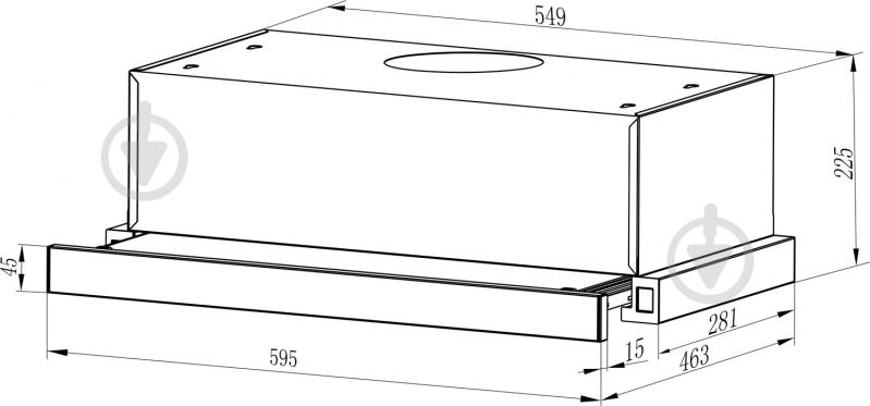 ВИТРИНА! Вытяжка Interline SLIM WH A/60/2/T - фото 12