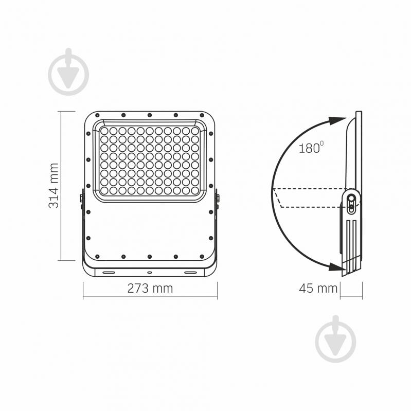 Прожектор світлодіодний Videx 5000K IP65 сірий 28445 - фото 8 Прожектор світлодіодний Videx 5000K IP65 сірий 28445 - фото 8