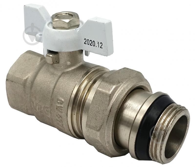 ᐉ Кран с американкой V&G VALOGIN прямой 1/2 ВЗ Optima белая бабочка VG ...