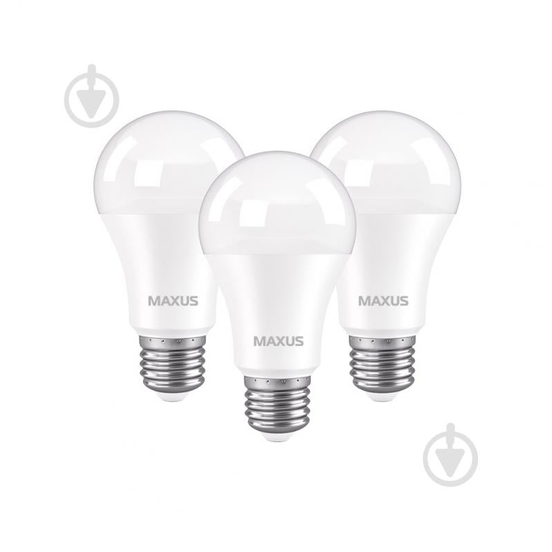 Лампа светодиодная Maxus 3 шт./уп. 10 Вт A60 матовая E27 220 В 4100 К 3-LED-776 - фото 2