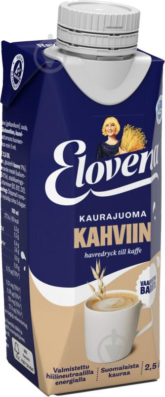 Молоко рослинне органічне Elovena Вівсяне до кави Barista 3% 250 мл - фото 1