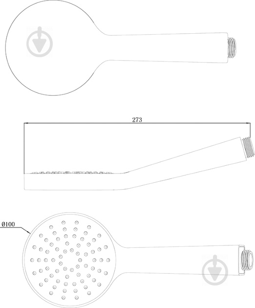 Ручной душ Ravak Flat S-1 960.00 - фото 2