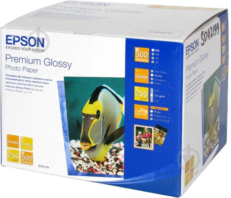 Папір Epson  13х18 см Premium Glossy Photo Paper 500 арк. C13S042199 C13S042199 - фото 1