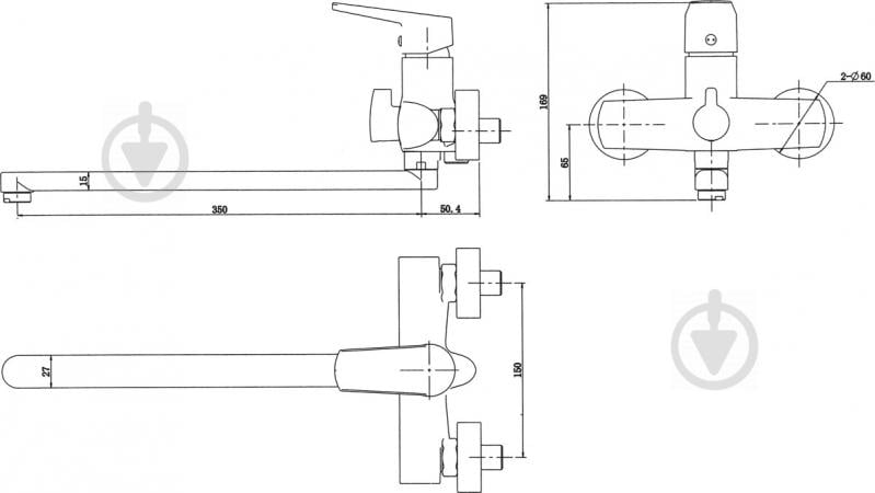 Змішувач для ванни ScandiSPA Skadi FF35162-22 - фото 3