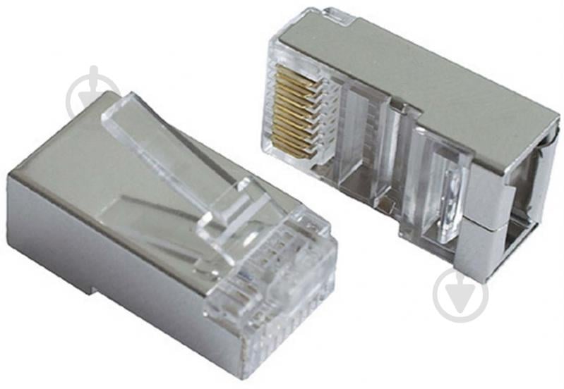 Коннектор Patron FTP Cat.5e RJ 45/8P8C 40 шт экранированный (RJ-45-8P8C-40-Э) - фото 1