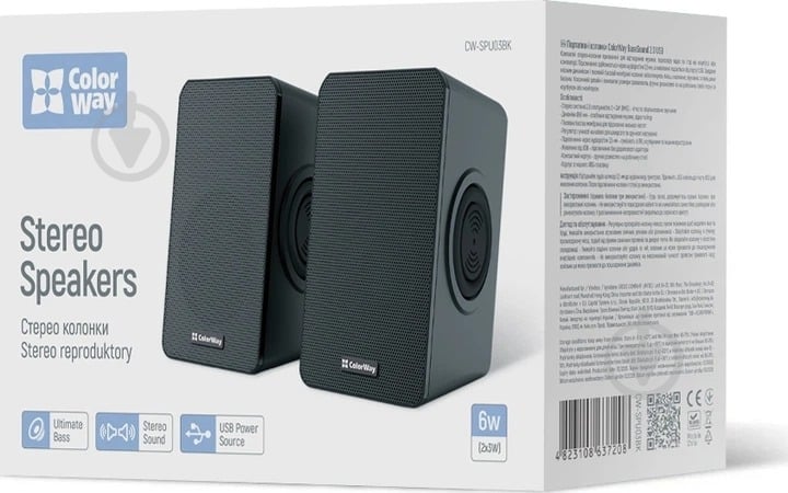 Акустическая система ColorWay BaseSound CW-SPU03BK 2.0 black - фото 9