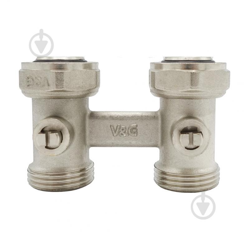 Узел подключения V&G VALOGIN прямой Н-образный 3/4"x3/4" евроконус VG-605102 - фото 4